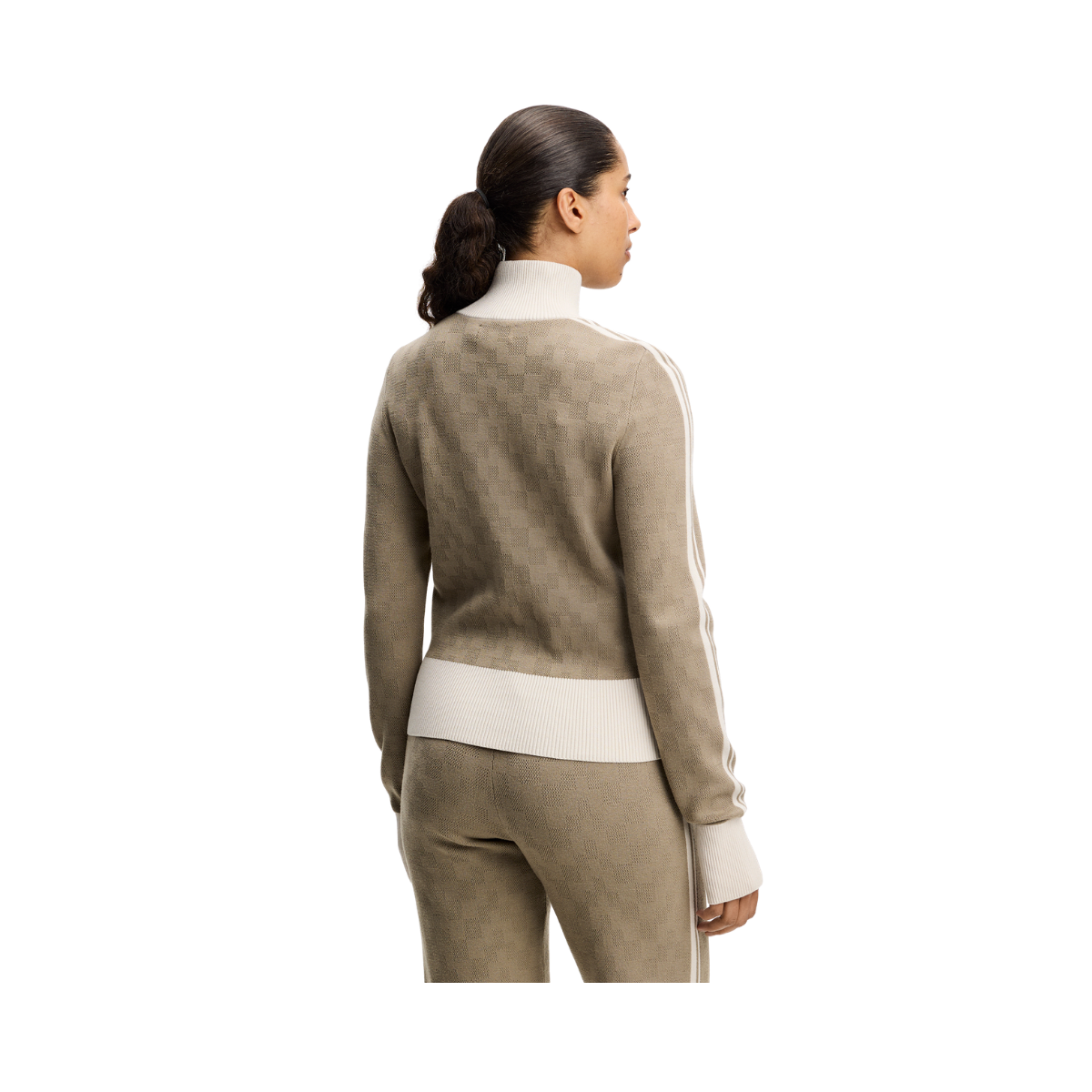 KERLA KNITTED FULL ZIP SWEATER - Brindle