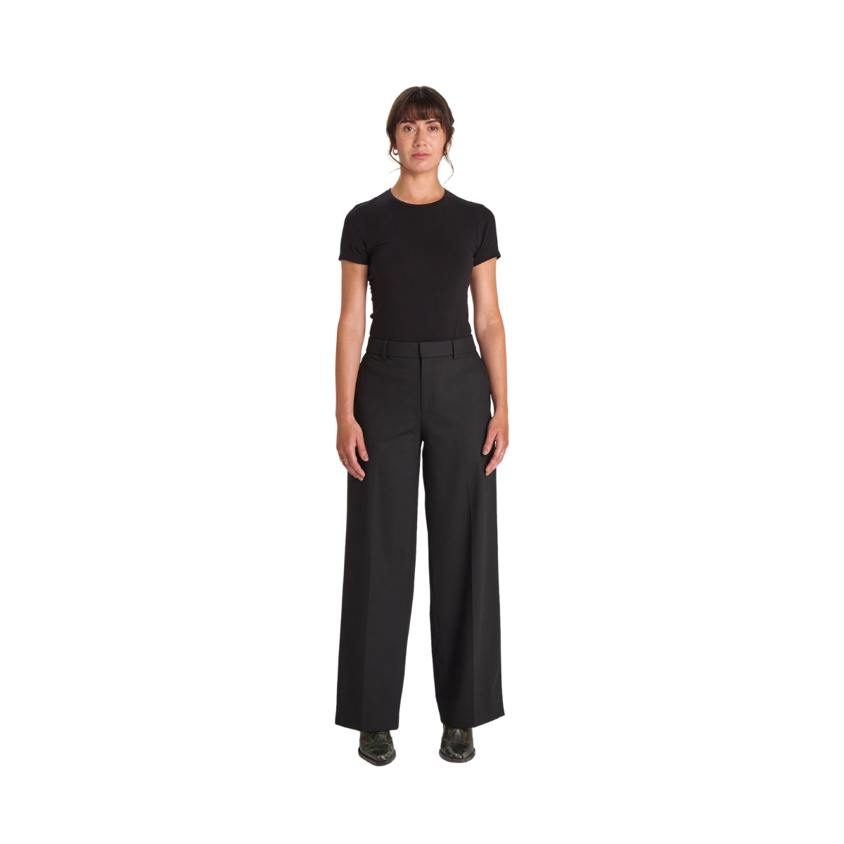 Crew-Neck Lyocell - Black