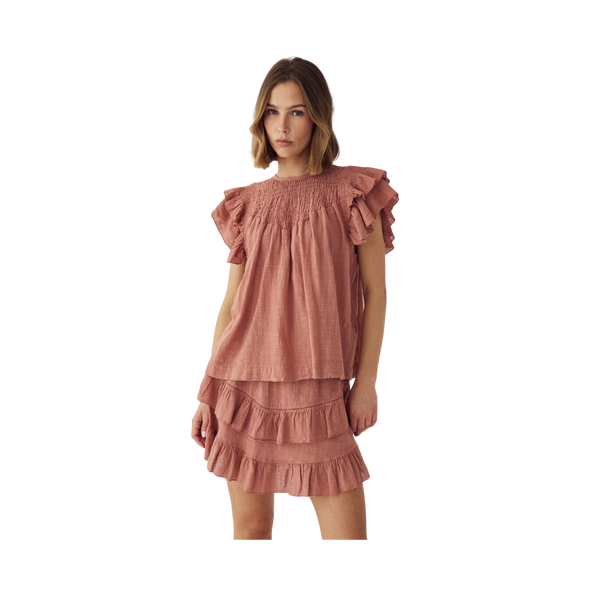 N-MAURA BLOUSE - RED CLAY