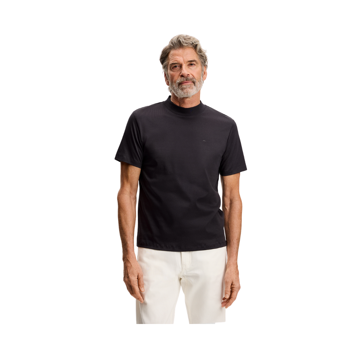 ACE MOCK NECK T-SHIRT - Black