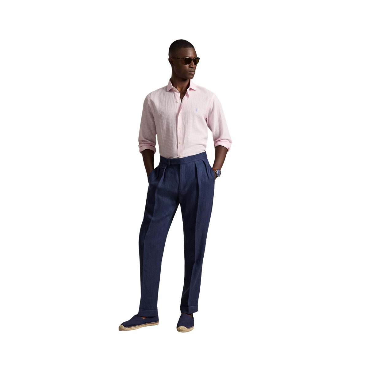 Woven Sport Shirt - Pink White