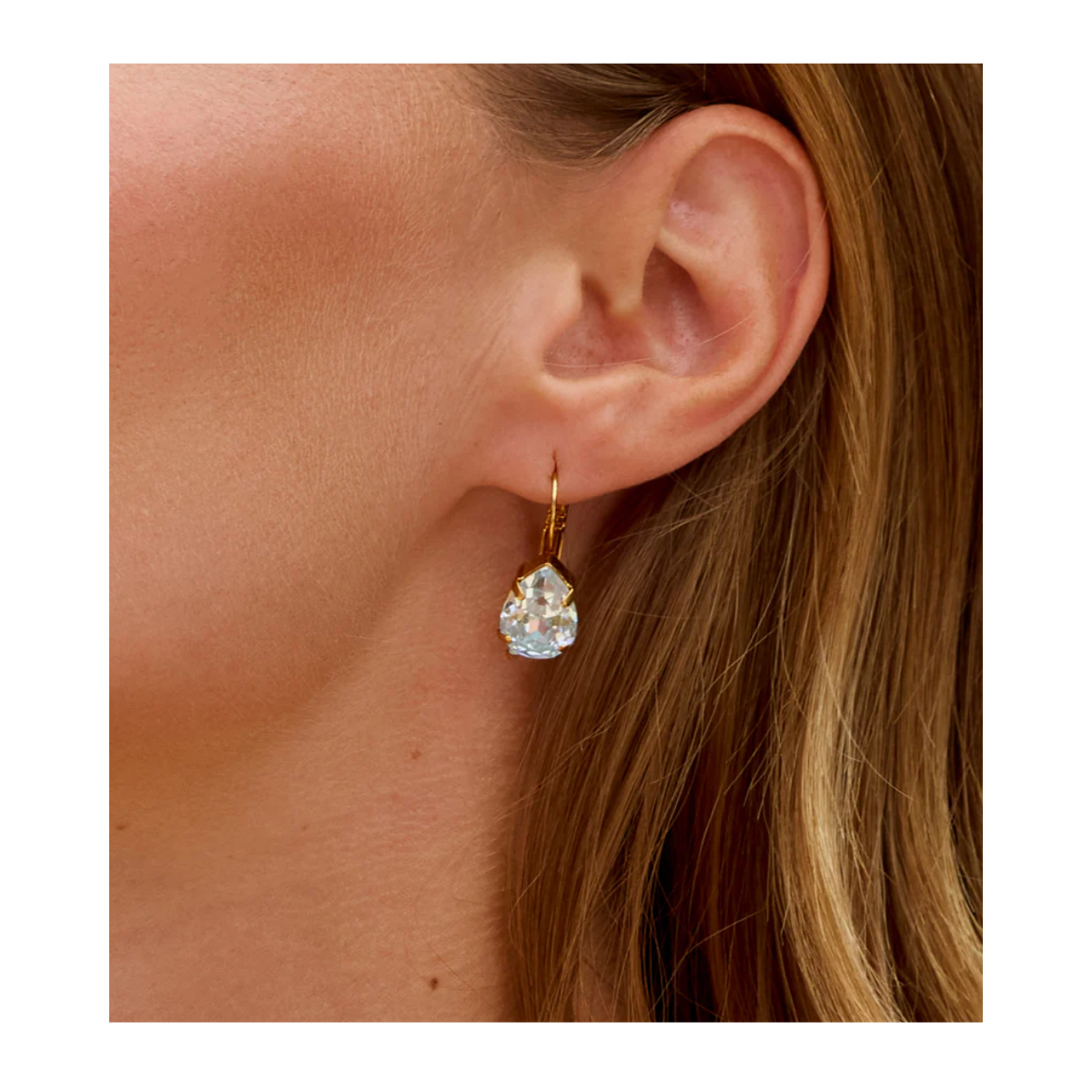 Mini Drop Clasp Earrings Gold - 07 Light Azore