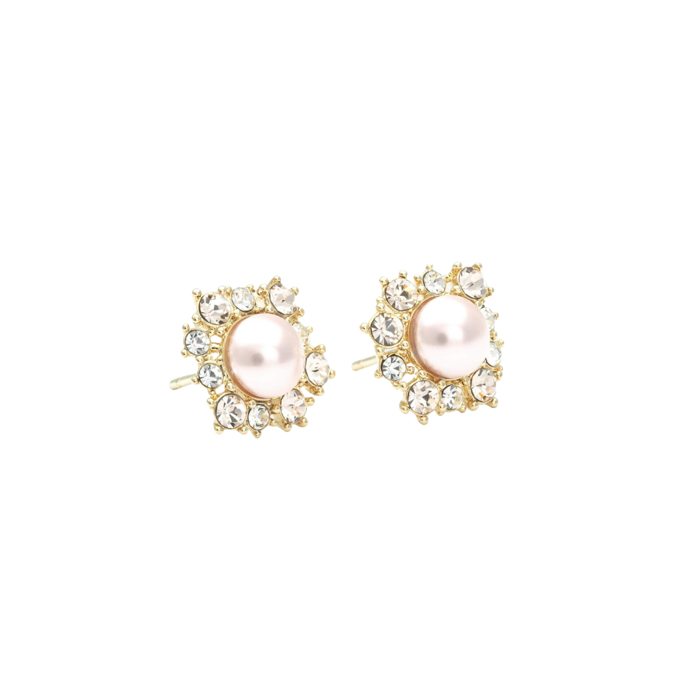 Emily Pearl Earrings - Pink