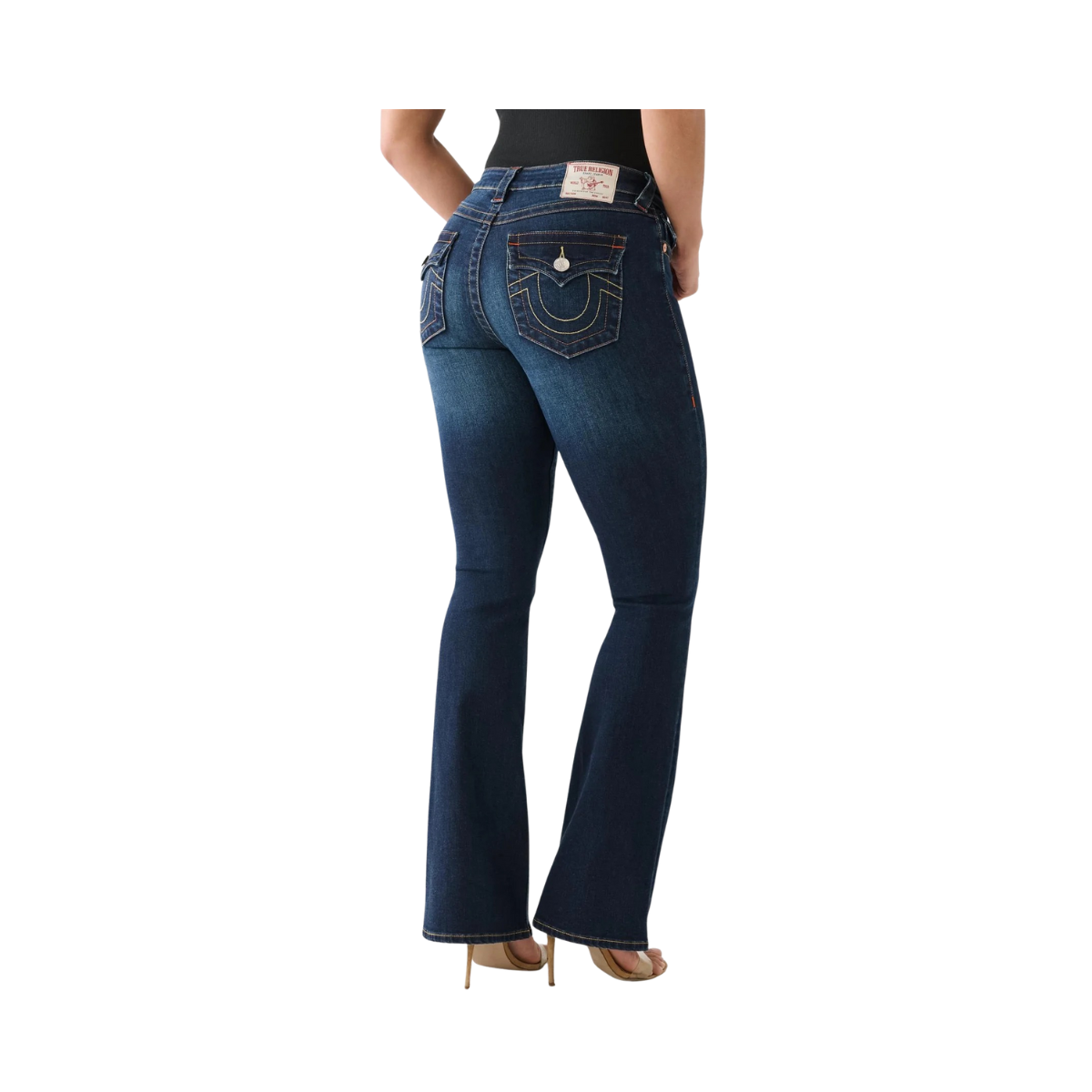 Becca Mid Rise Boot Cut Flap - Blue