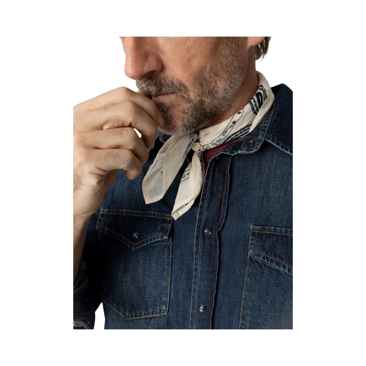 MMGMartin Paisley Neckerchief - Ecru
