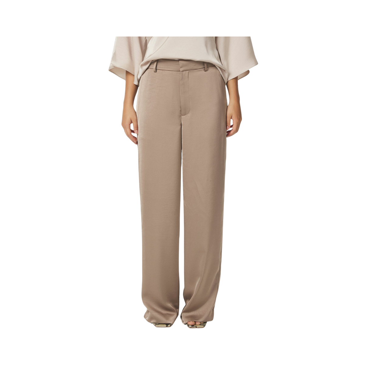 Emmett Heavy Sateen Pants - Dark Taupe