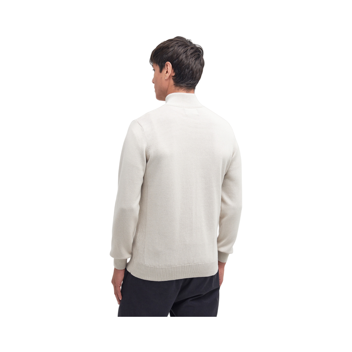 Cotton Half Zip - White