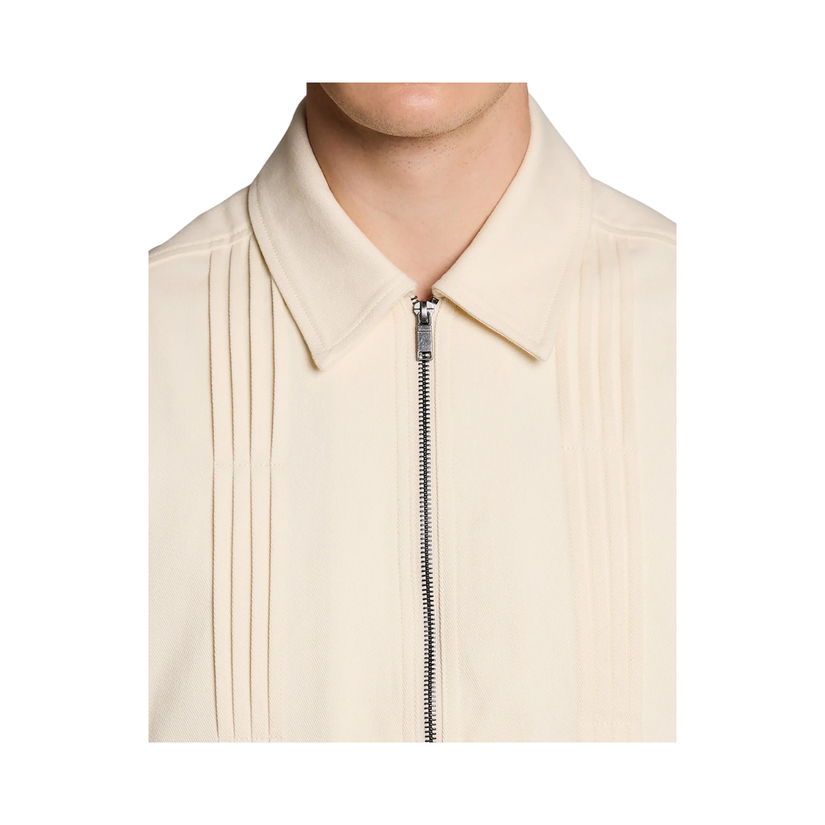 Pintuck Jacket - Radiant Ecru