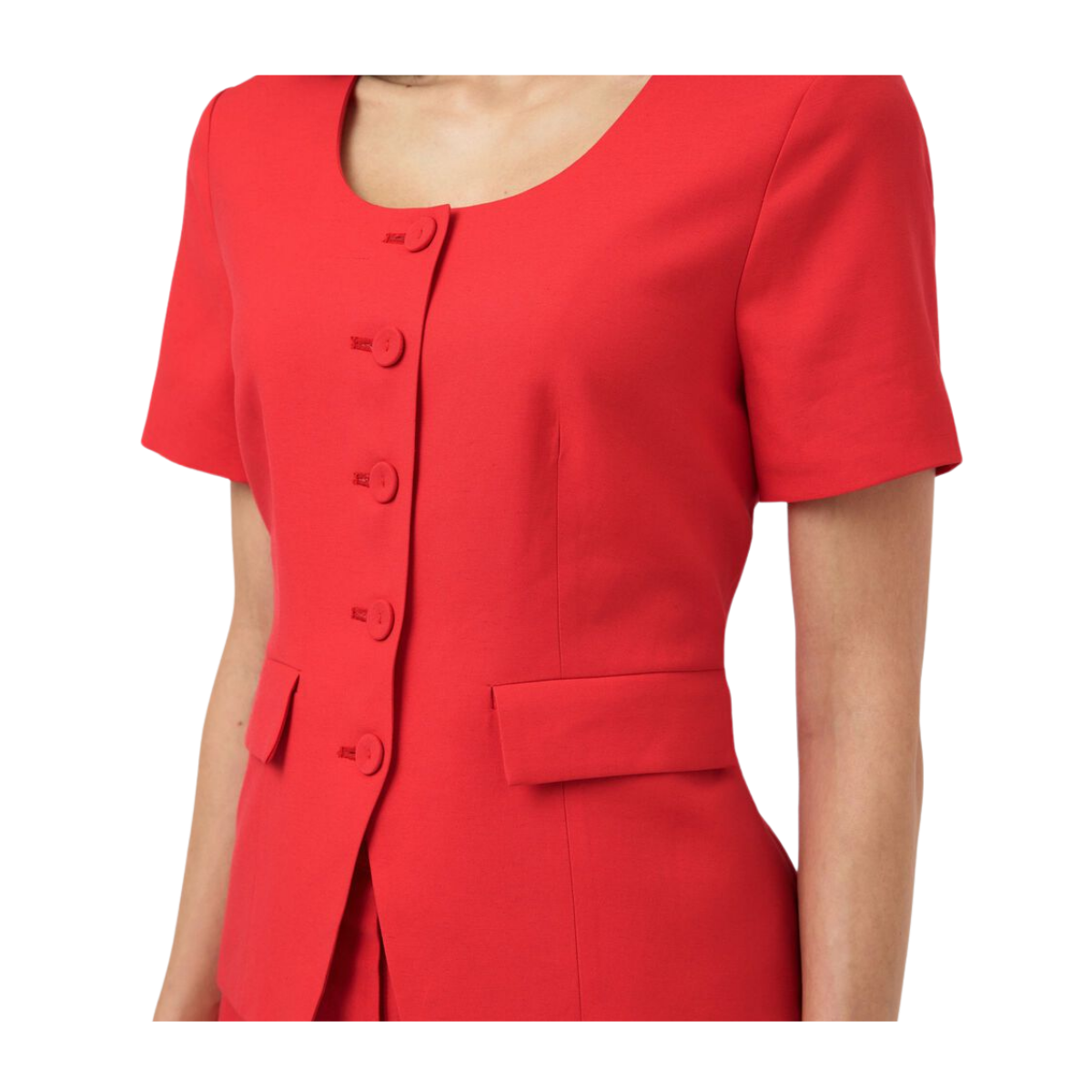 YASBirmo Short Sleeve Blazer - Poinsettia