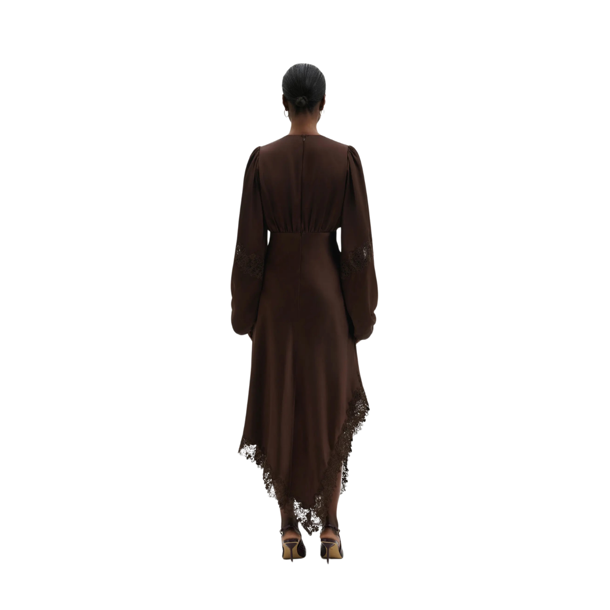 Seema Lace Maxi Dress - Dark Brown