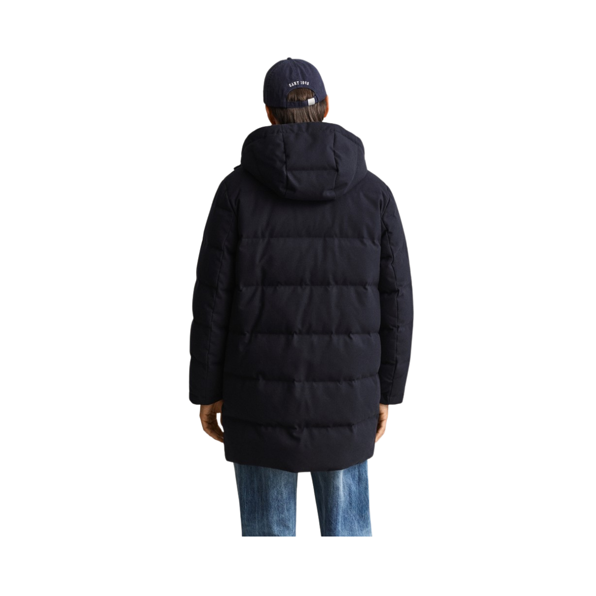 Flannel Down Mid Length Jkt - Evening Blue