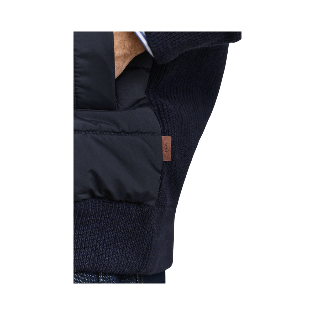 Hybrid Zipped Cardigan - Evening Blue
