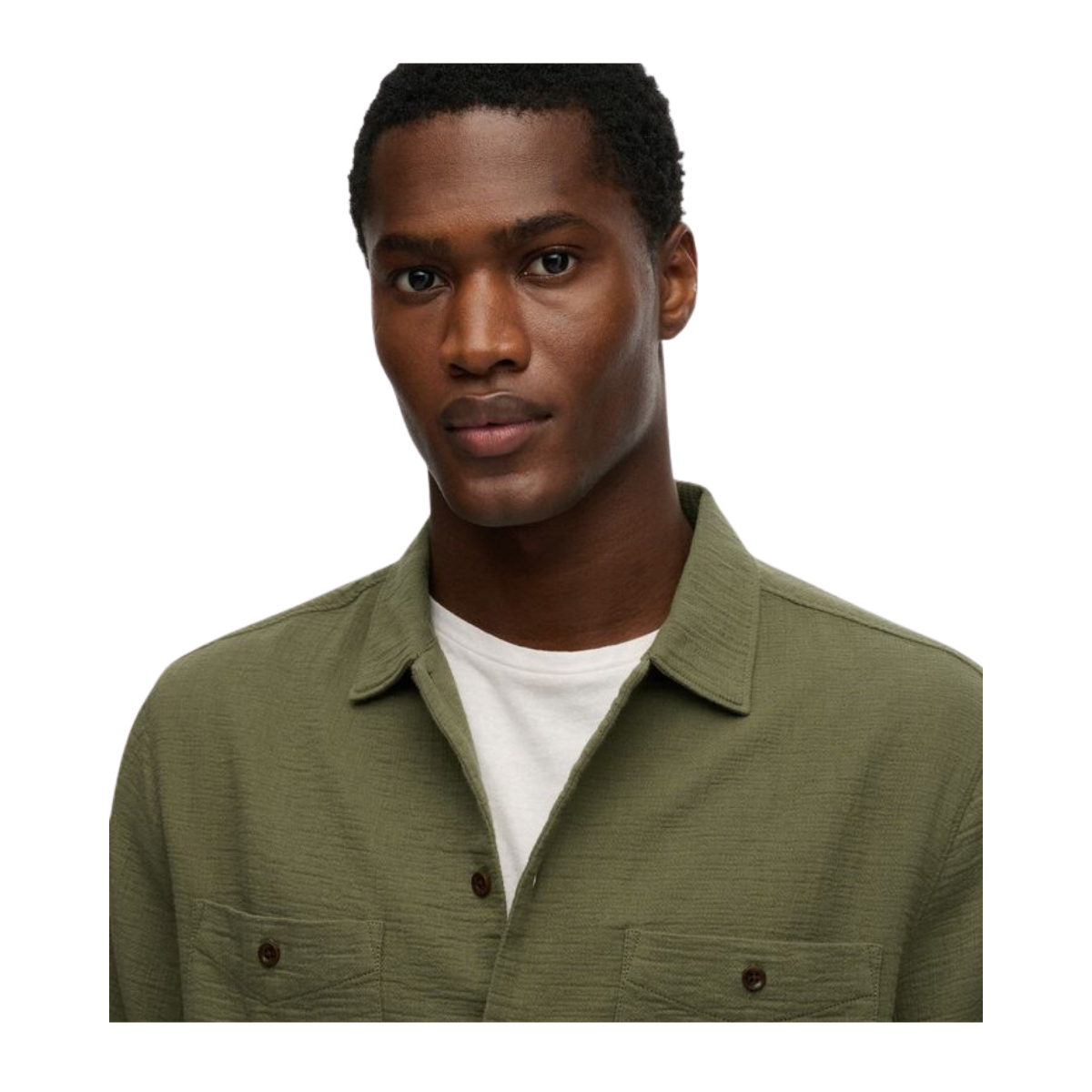 Merchant Textured S/S Shirt - 1TH Beetle Green