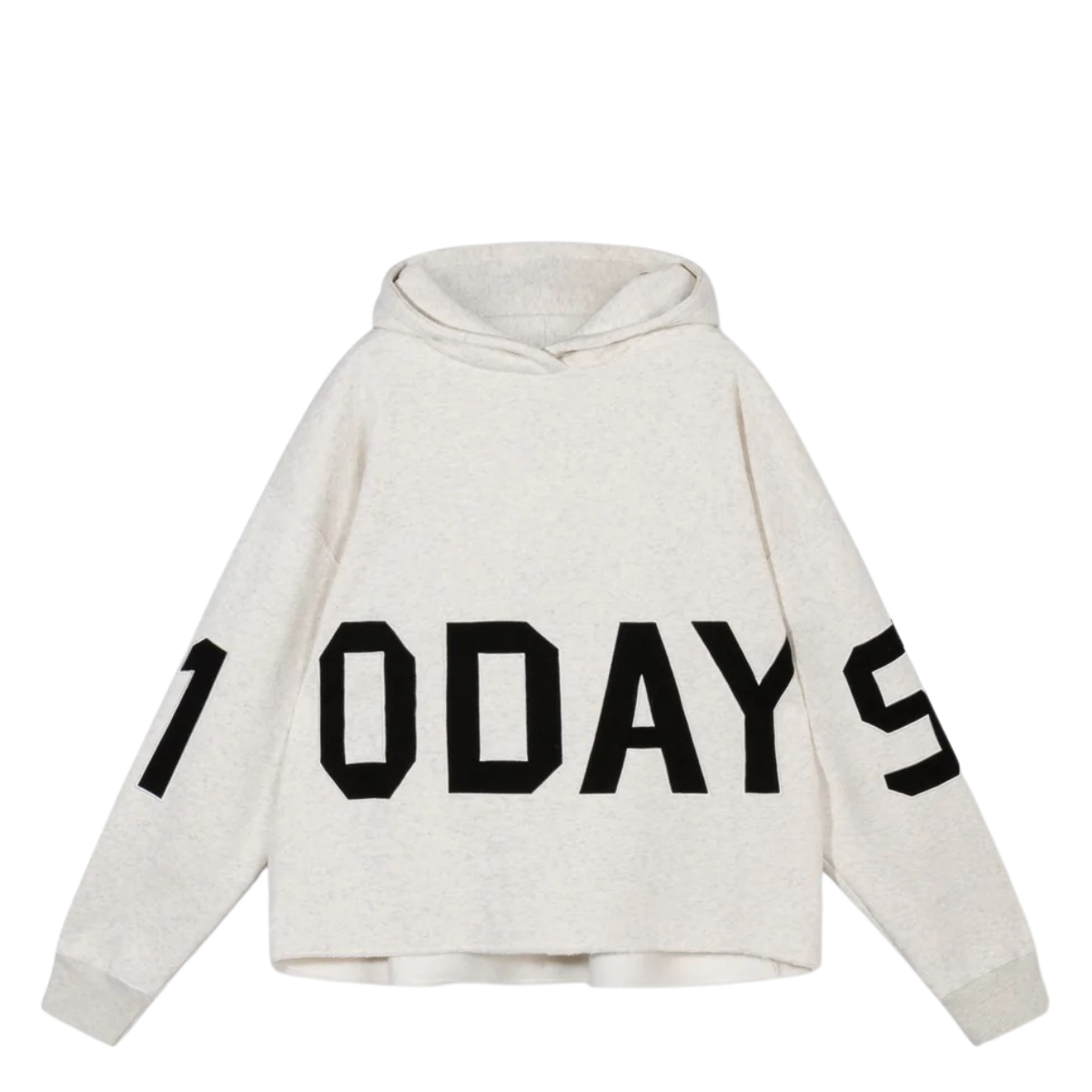 The statement Logo hoodie - Soft white melee
