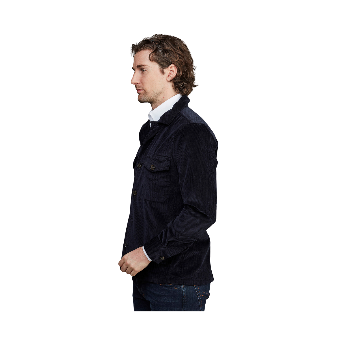 Corduroy Overshirt - Navy
