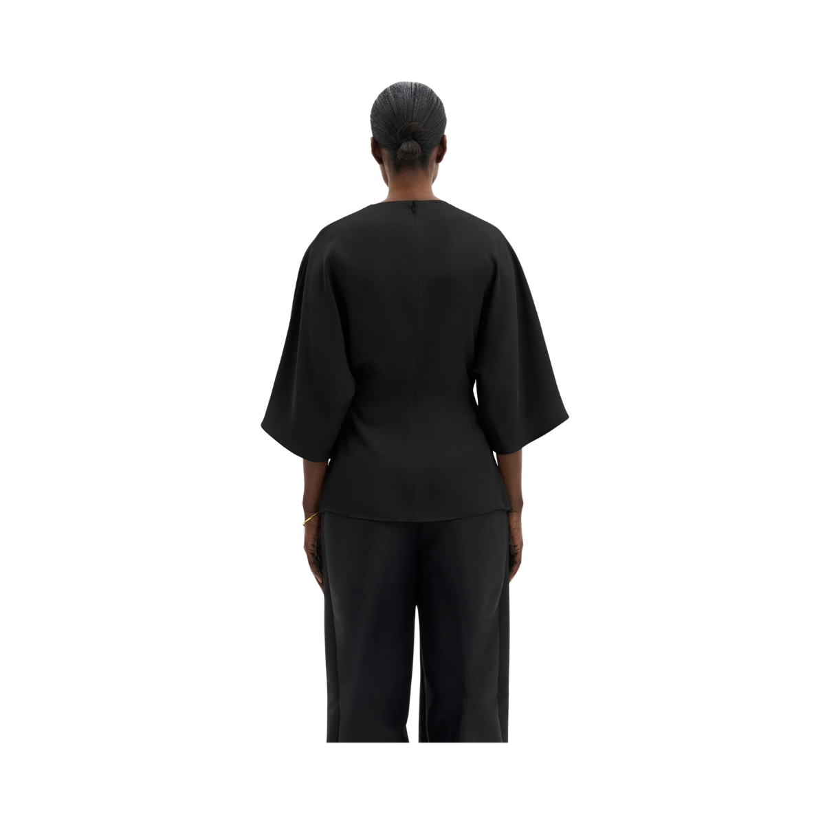 Zilla Brooch Detailed Blouse - Black