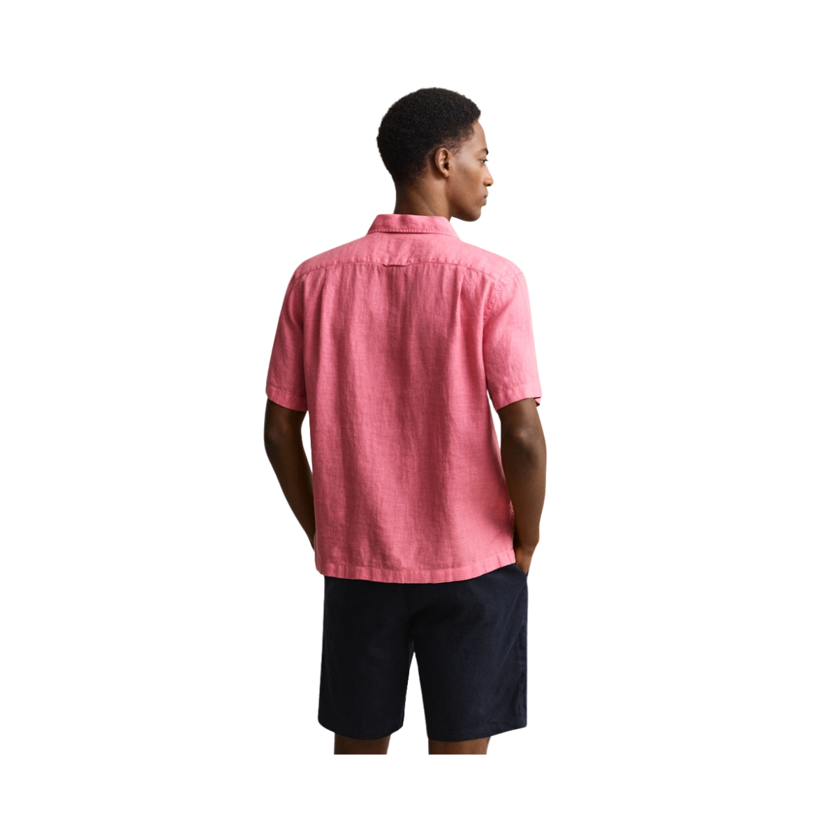 Gmnt Dyed Linen Camp Shirt - Rose Pink
