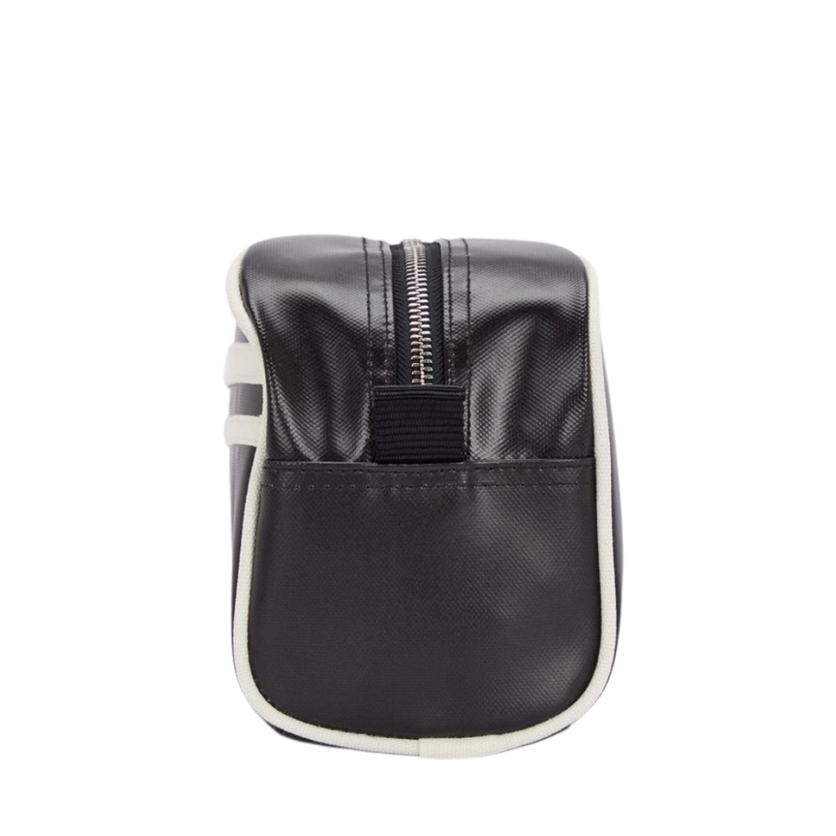 Coated Polyester Wash Bag - Black/Ecru