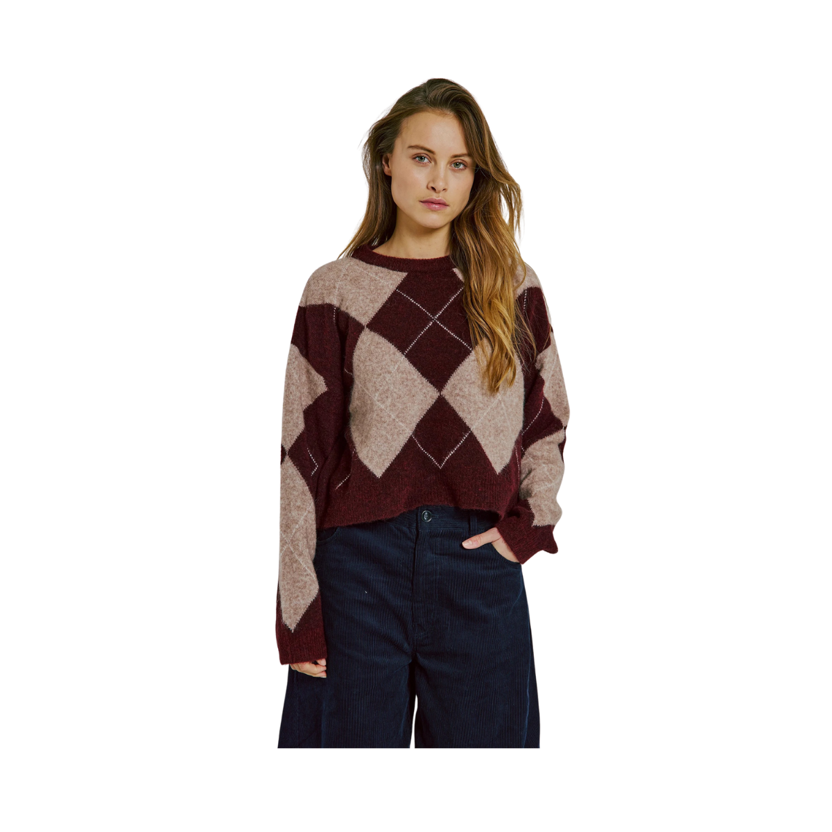 Logan Knit Top - BORDEAUX