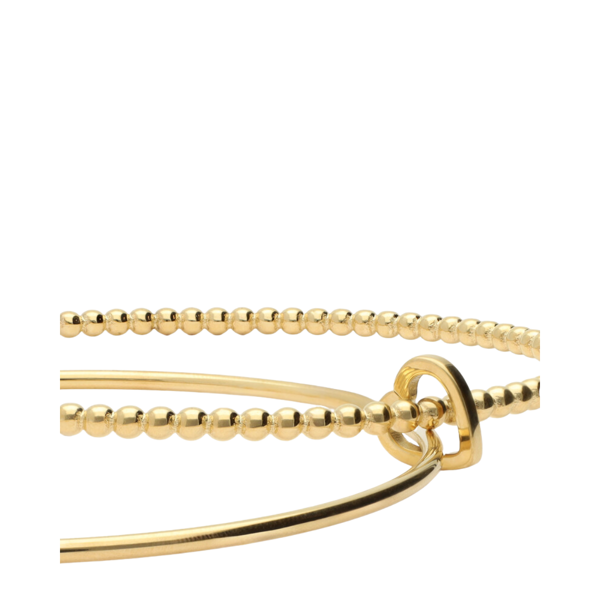 Bangle 2 Set Heart - Gold