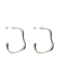 Earring irregular hoop - Silver