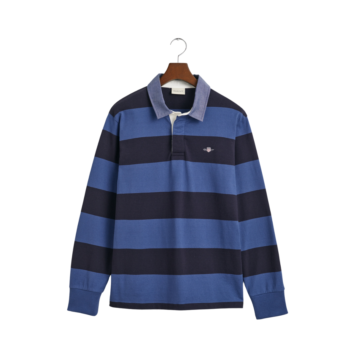 Striped Chambray Heavy Rugger - Blue