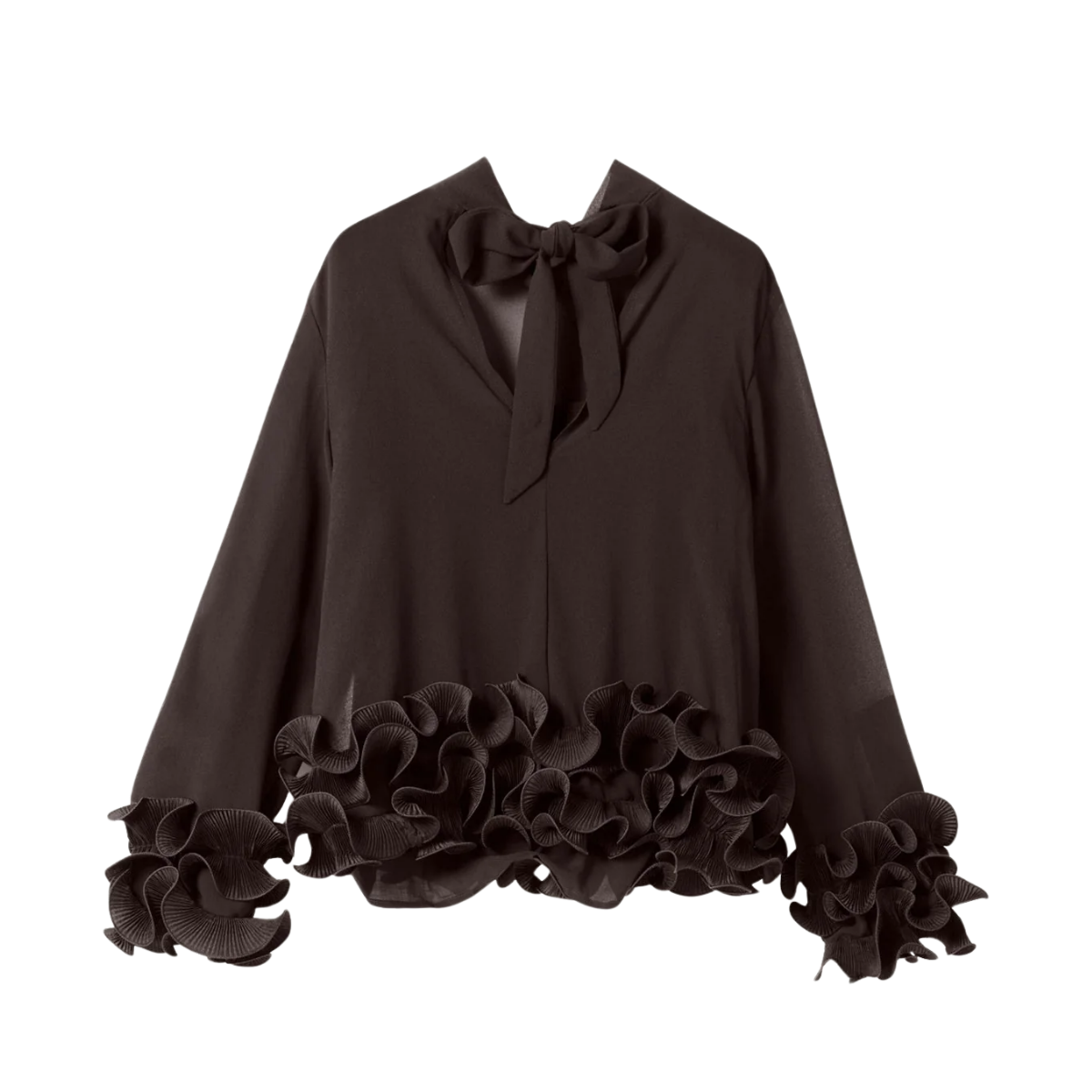 N-Latanietta Blouse - Chocolate