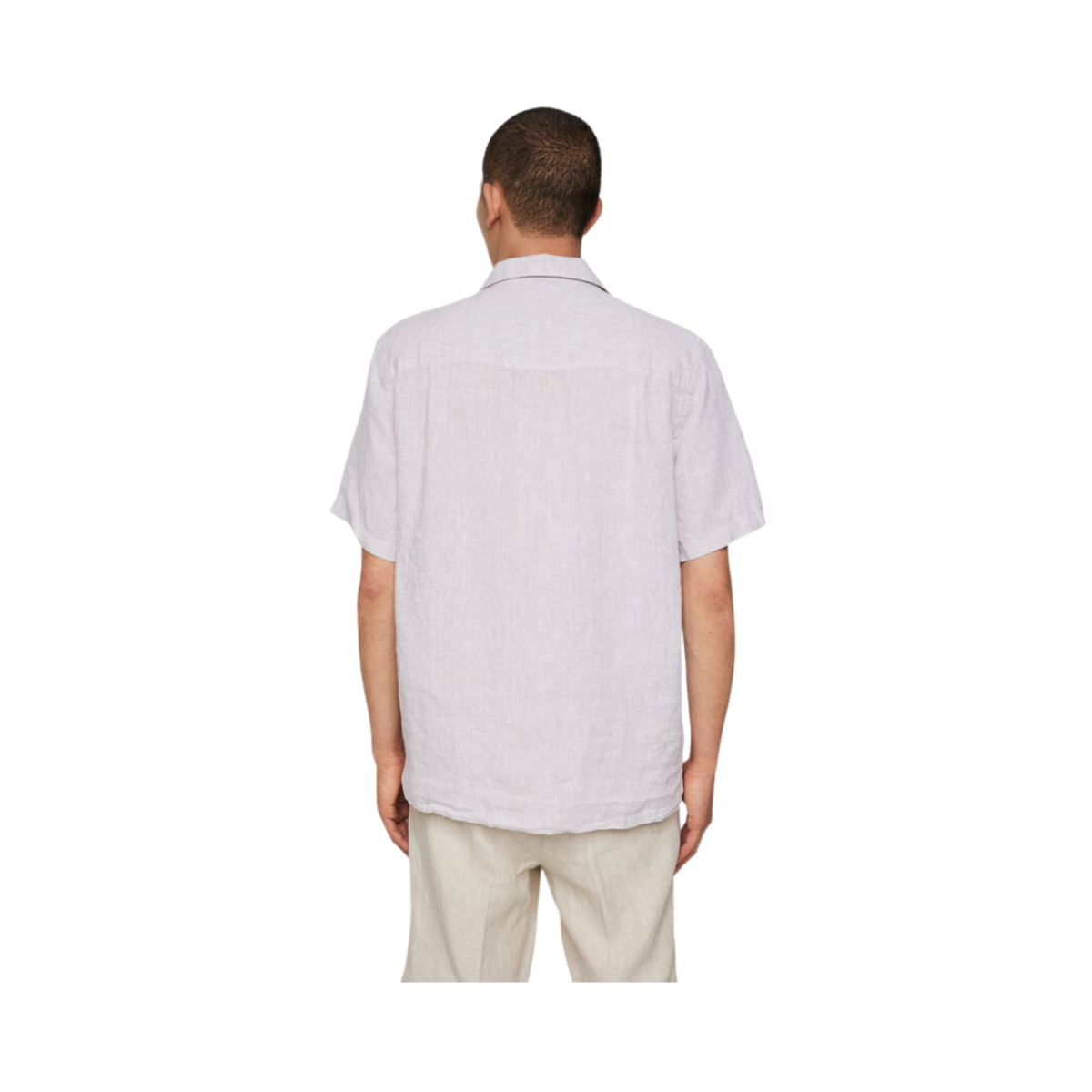 Elio Linen Melange Shirt - Moonbeam