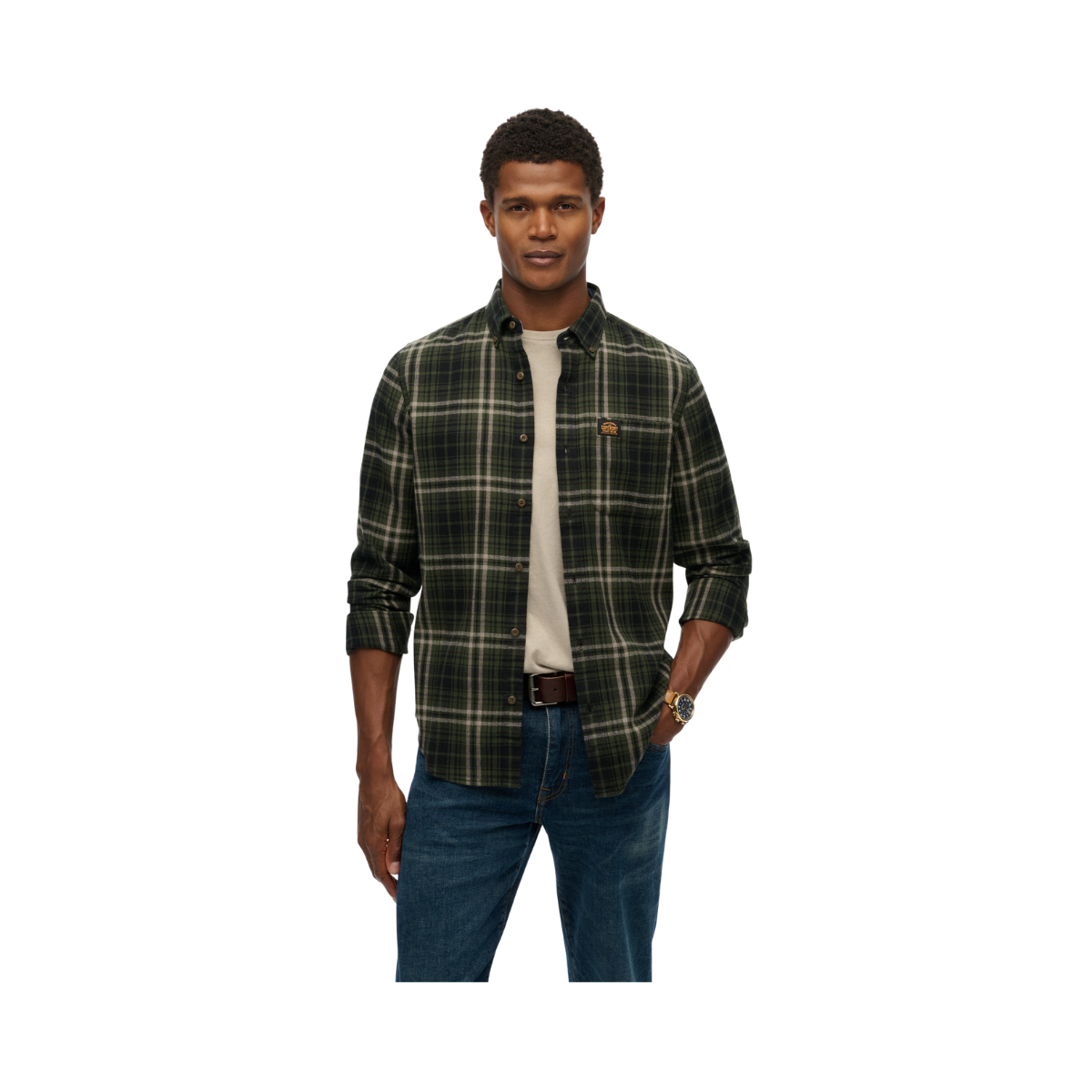 Lumberjack LS Shirt - Frontier Check Olive Green