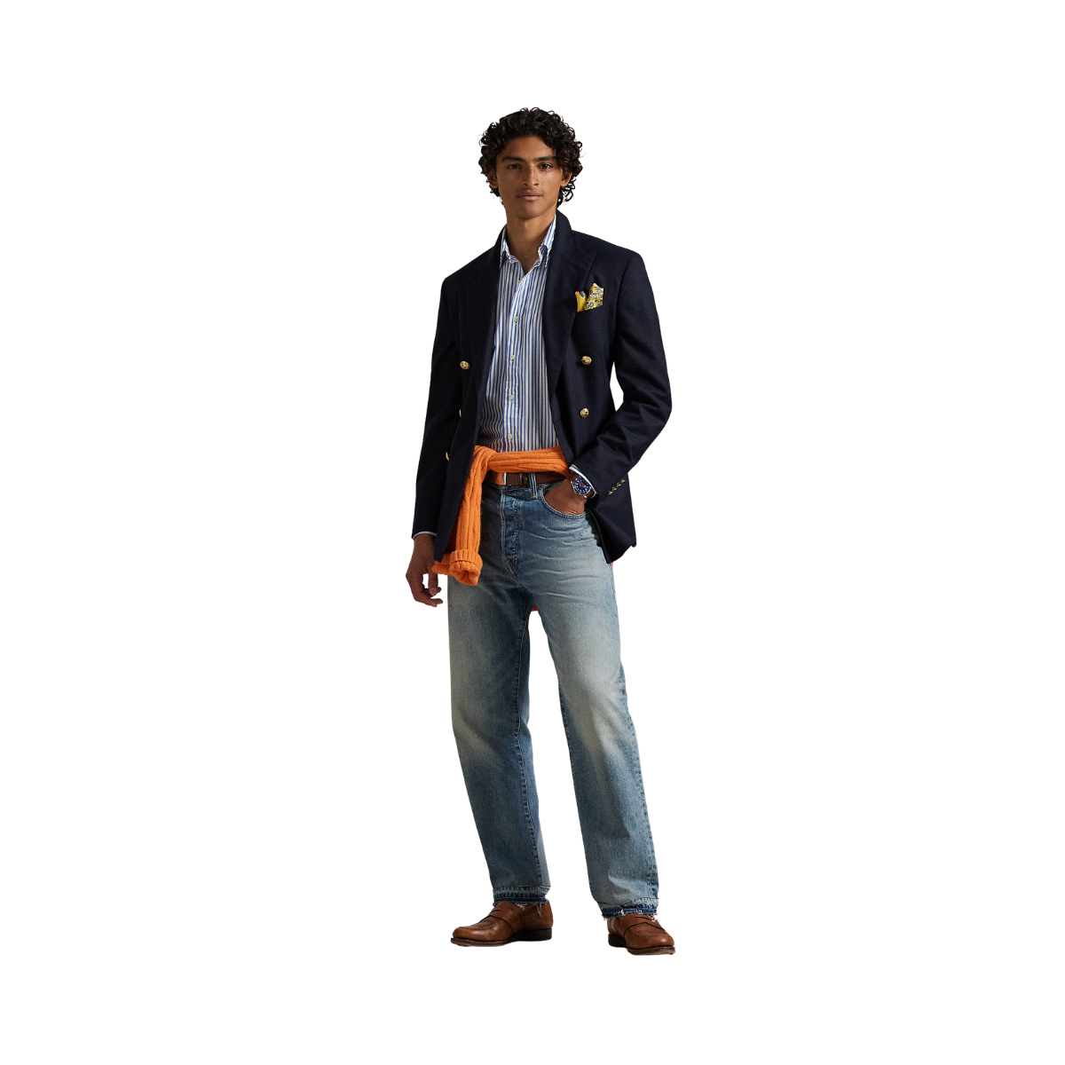 Woven Sport Shirt - White Blue