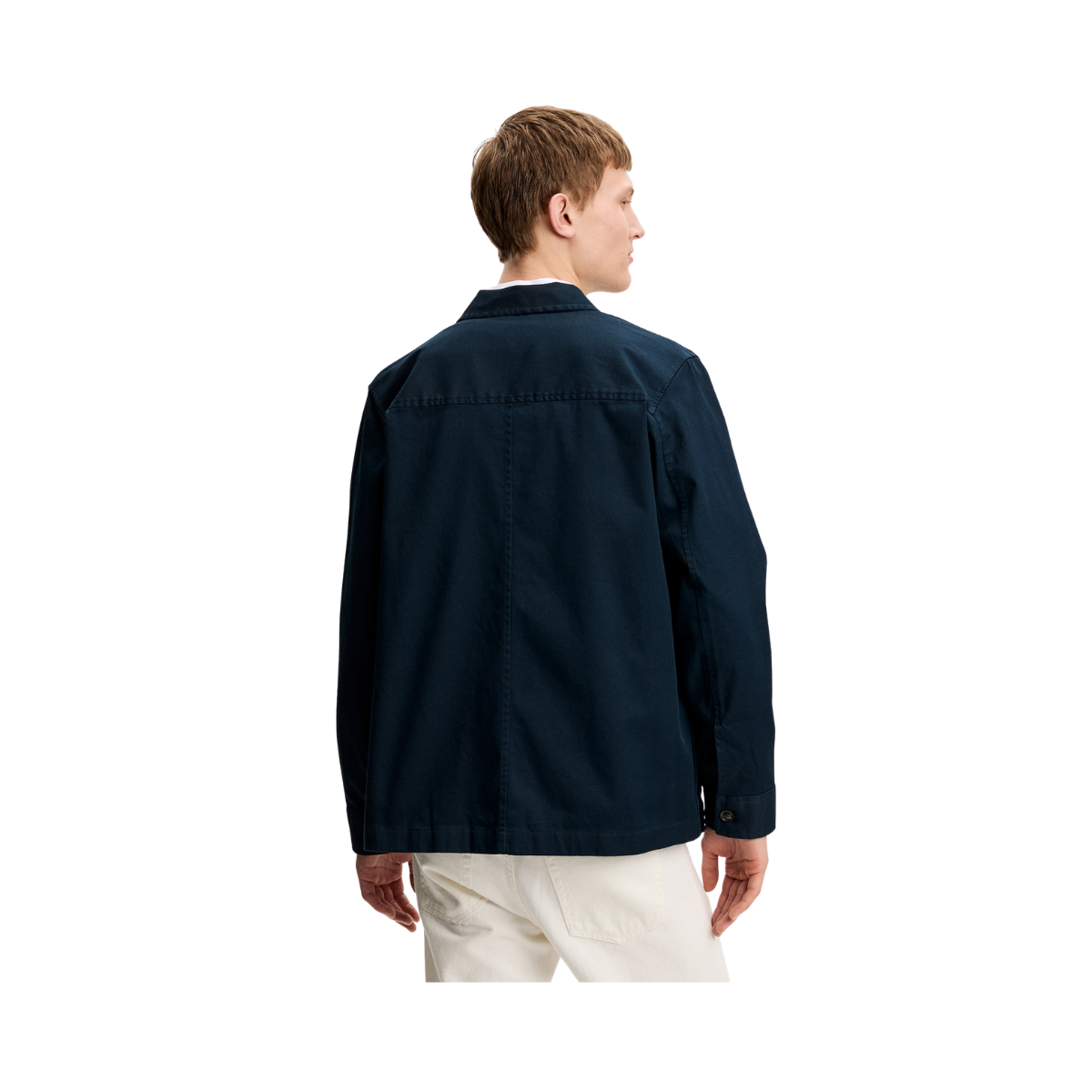 Easton Cotton Overshirt - JL Navy