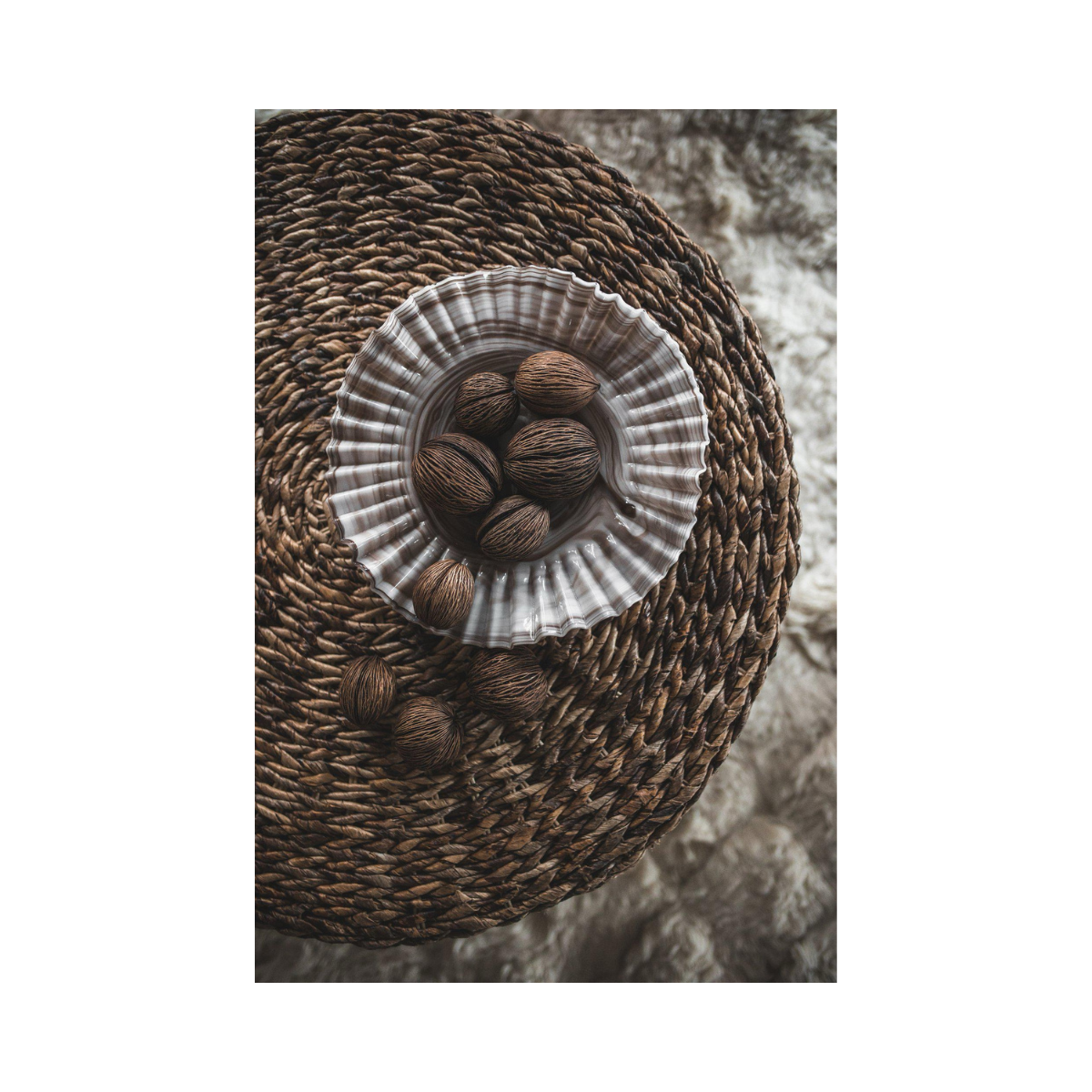 Organza Skål - Brown