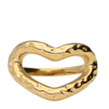 Ring Stmt Open Heart - Gold