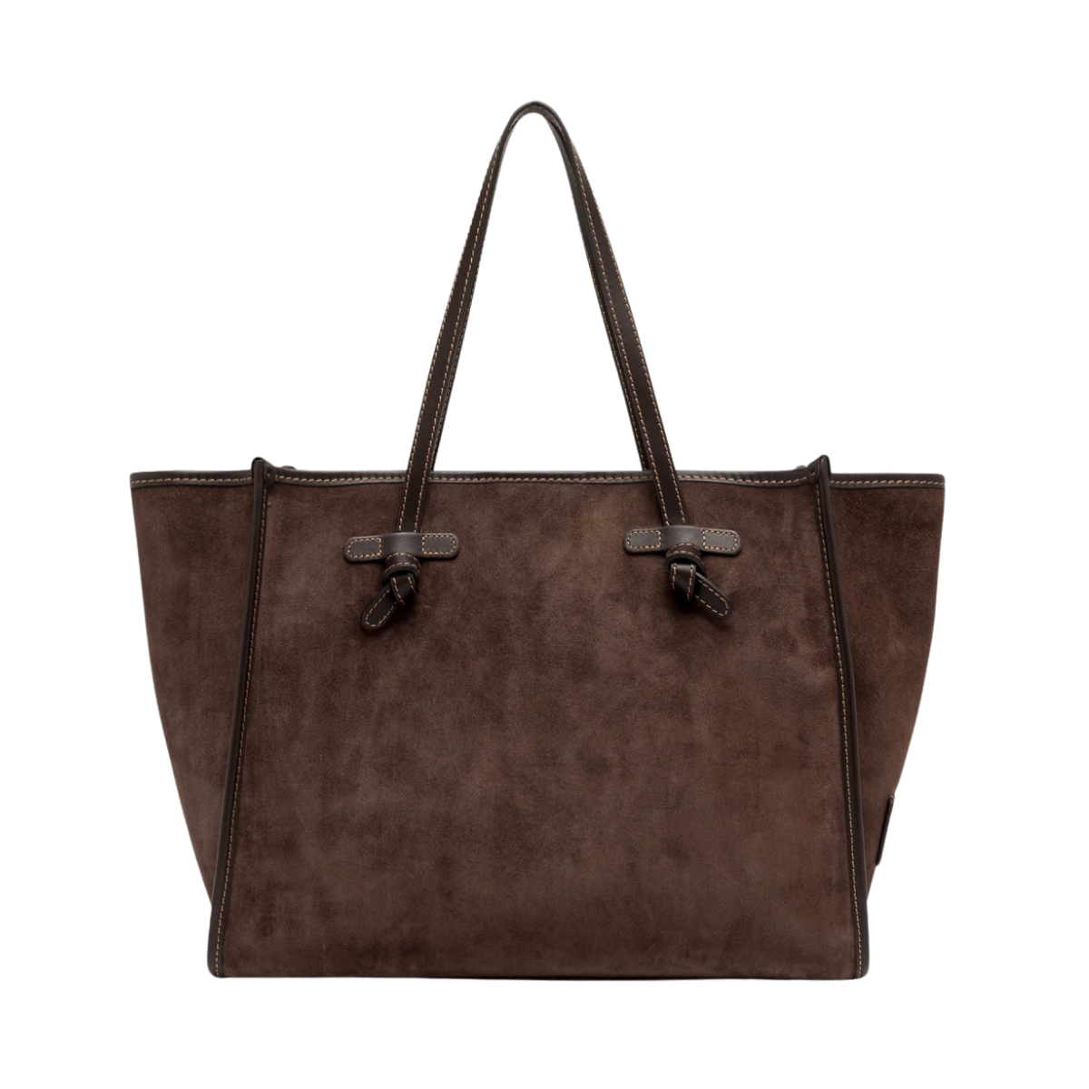 Marcella Suede Shopping Bag - Espresso