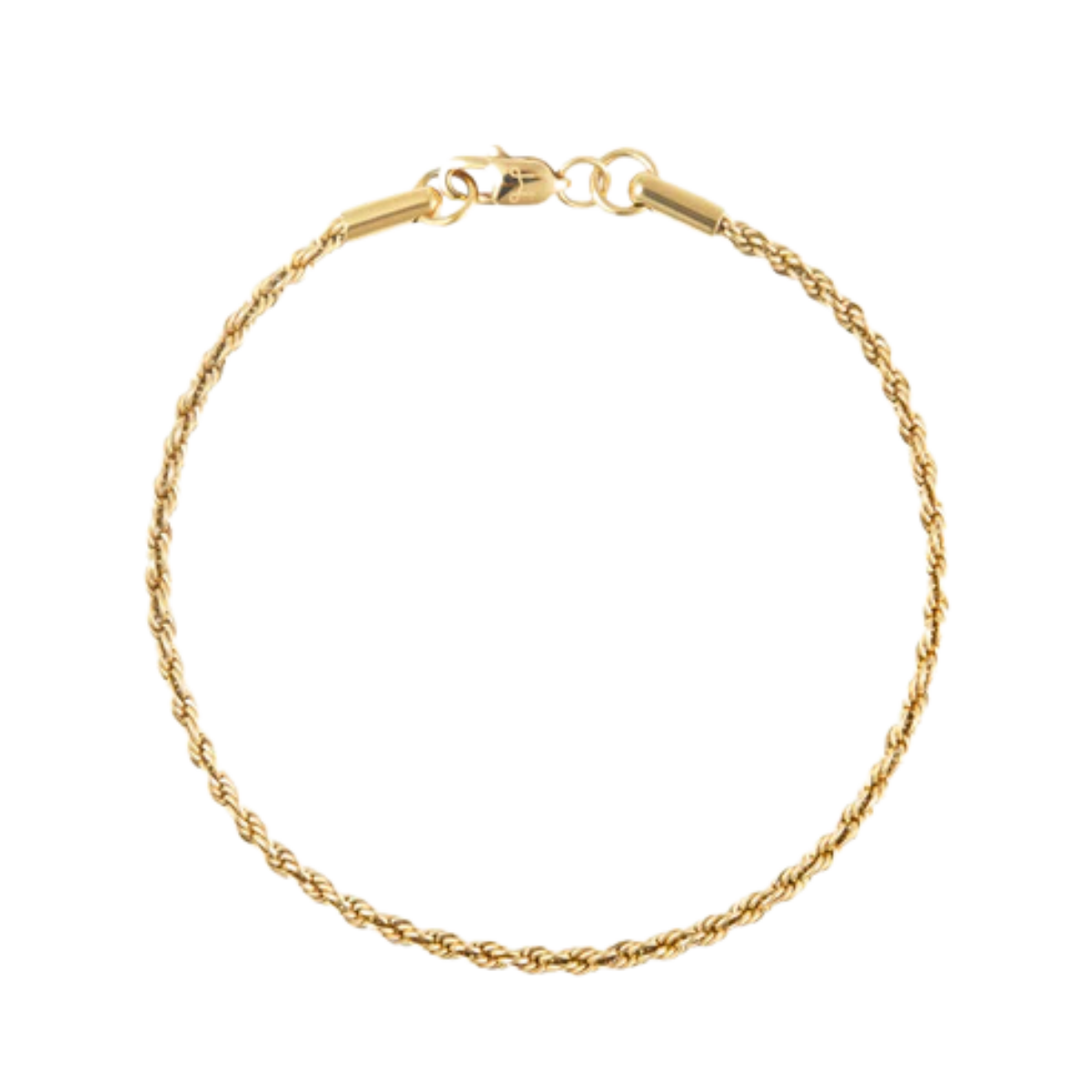 Thin Rope Bracelet Gold Medium - gold