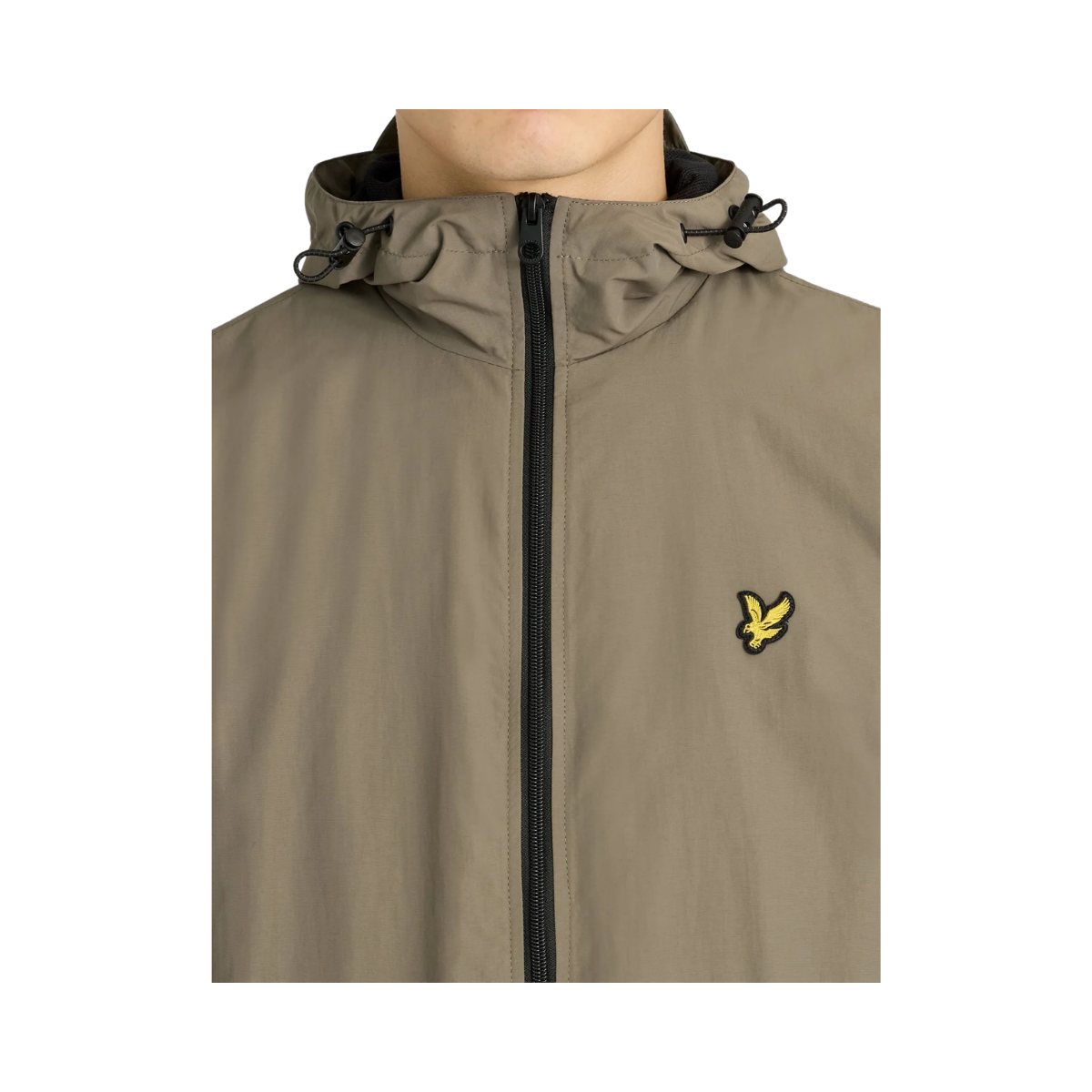 Contrast Hooded Jacket - Khaki Ash