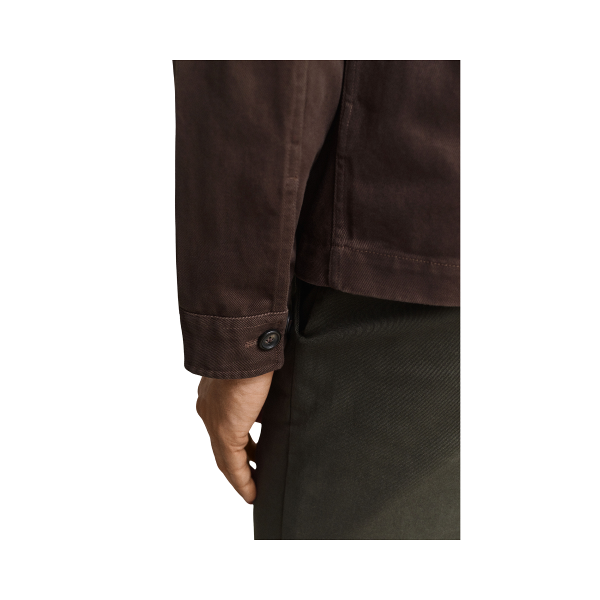 Twill Overshirt - Black Brown