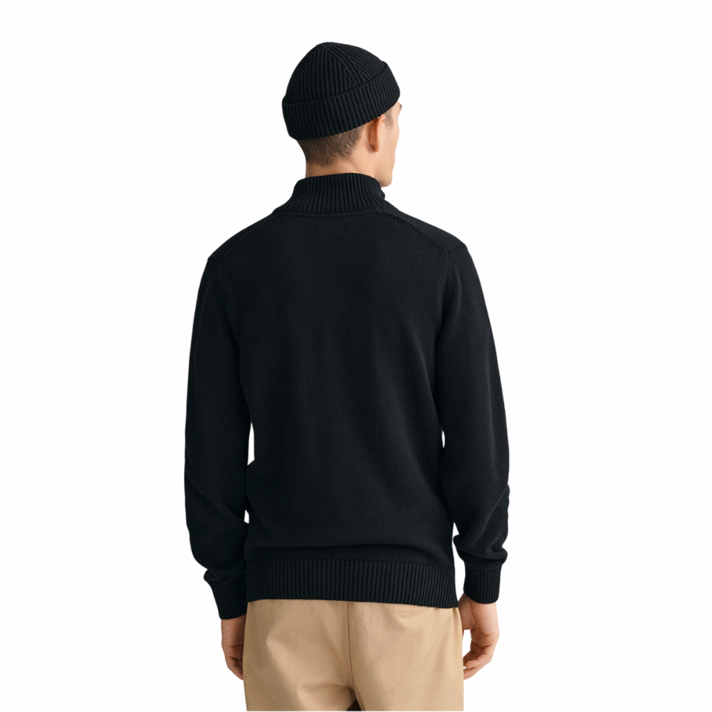 Casual Cotton Halfzip - Black