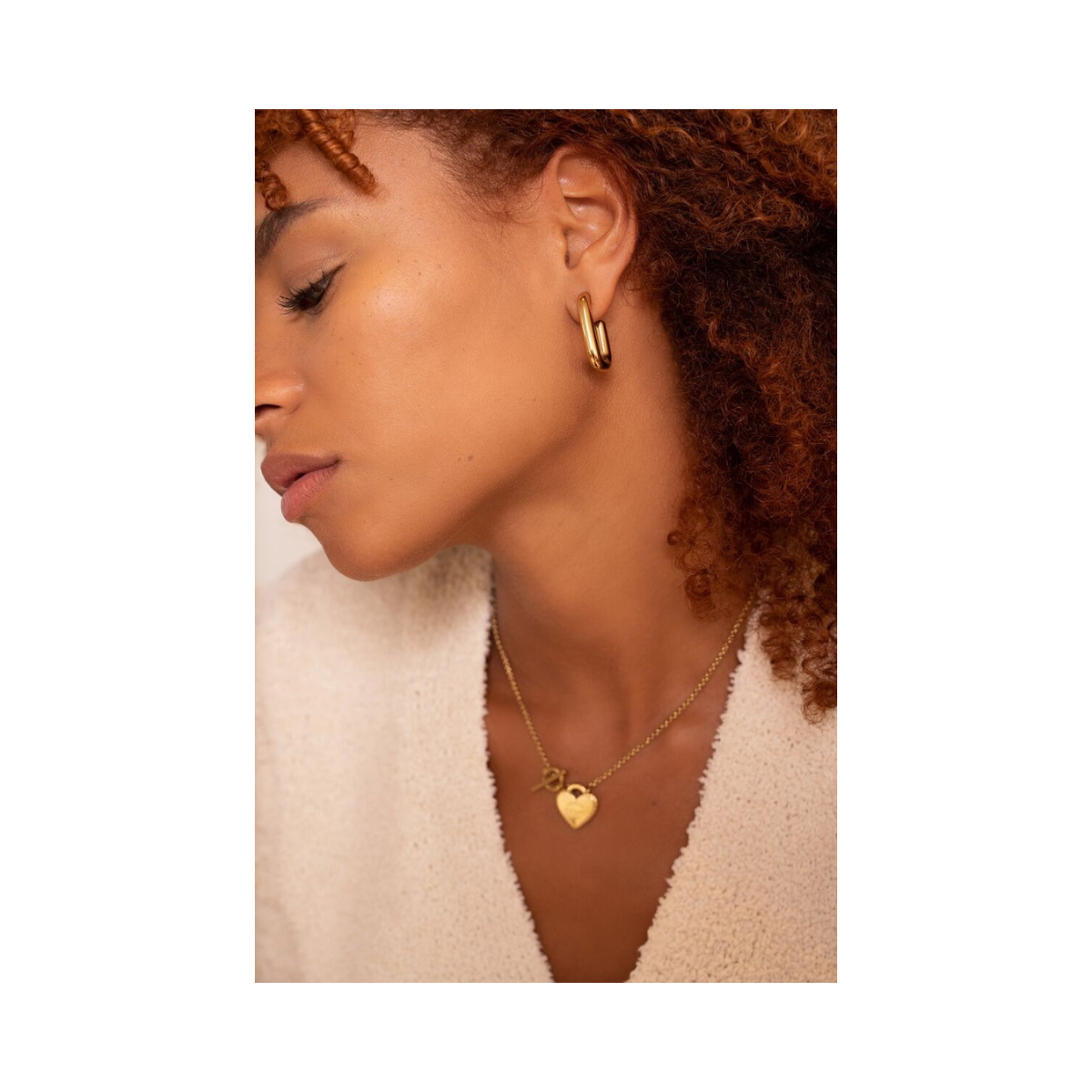 Earrings Rectangular - 1200 Gold