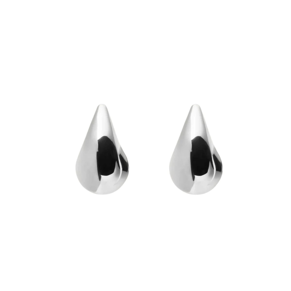 Plain Daring Large Silver Dupe Earring - Silver