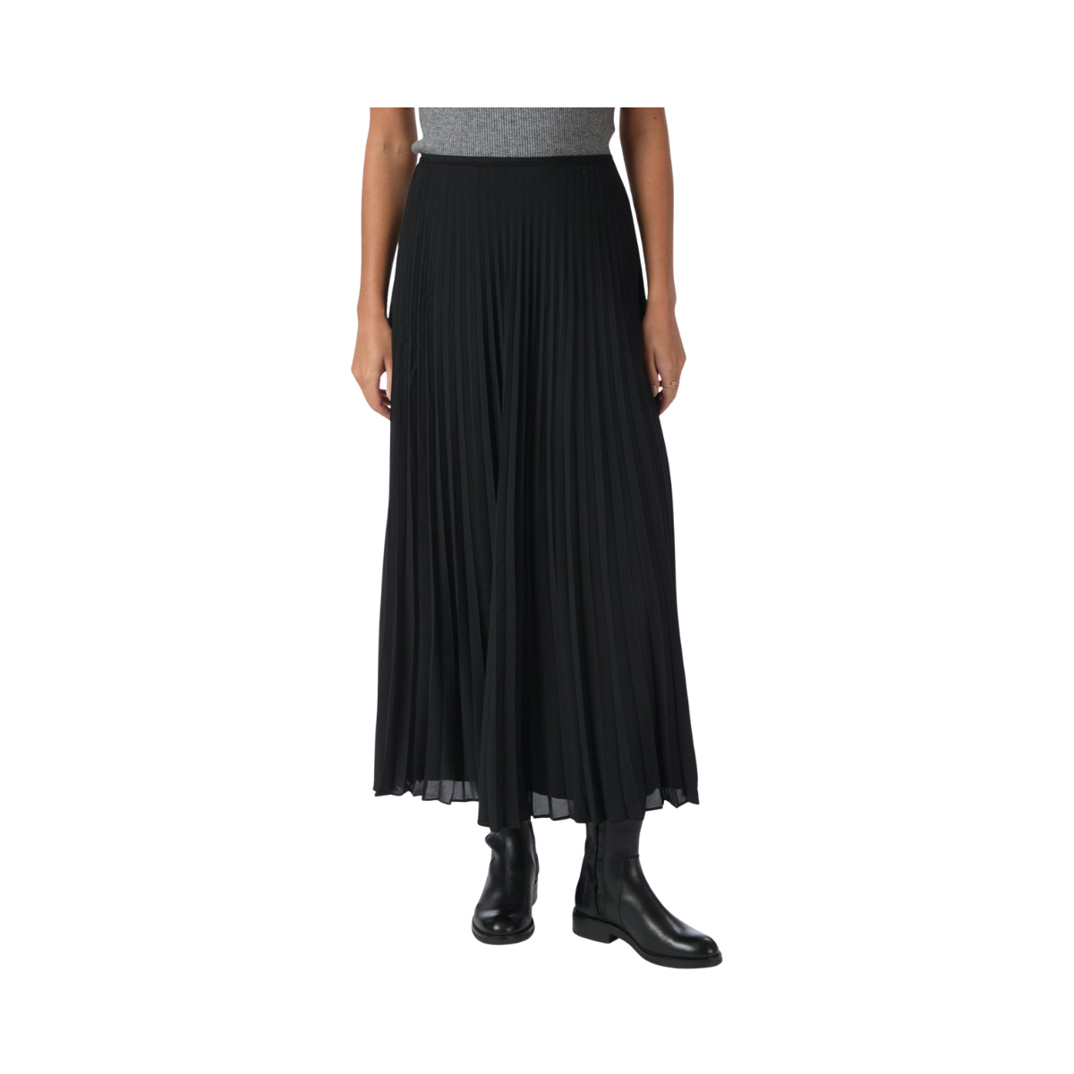 Boni Simple Plisse Skirt - Black