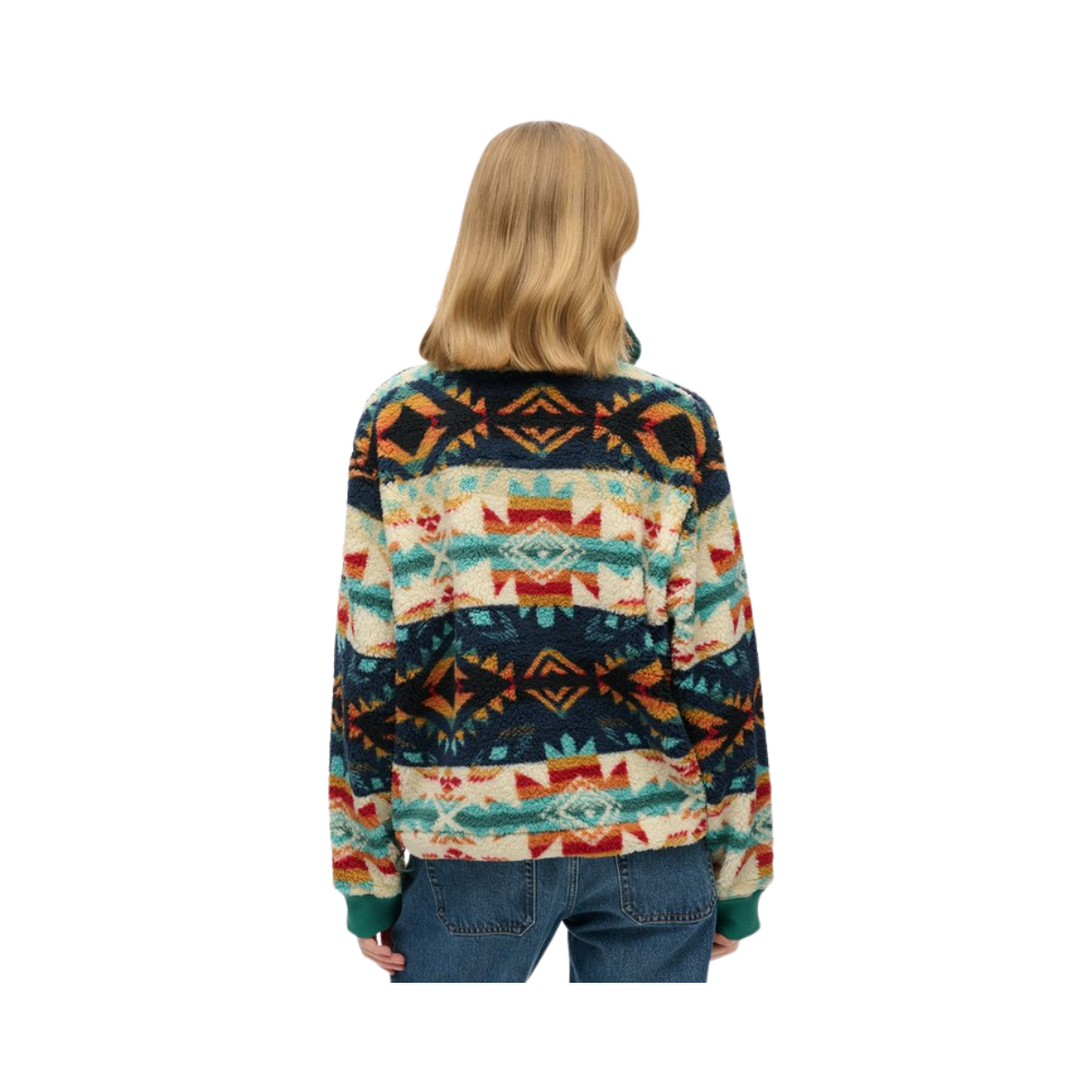 Super Soft Printed Half Zip - F9T Nava Quilt Print