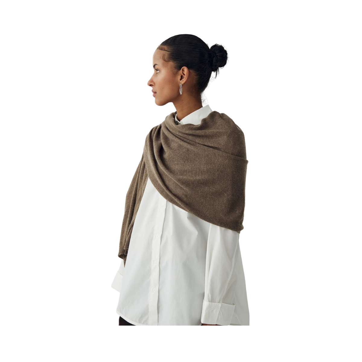 N-Niva Knit Scarf - Brown Melange