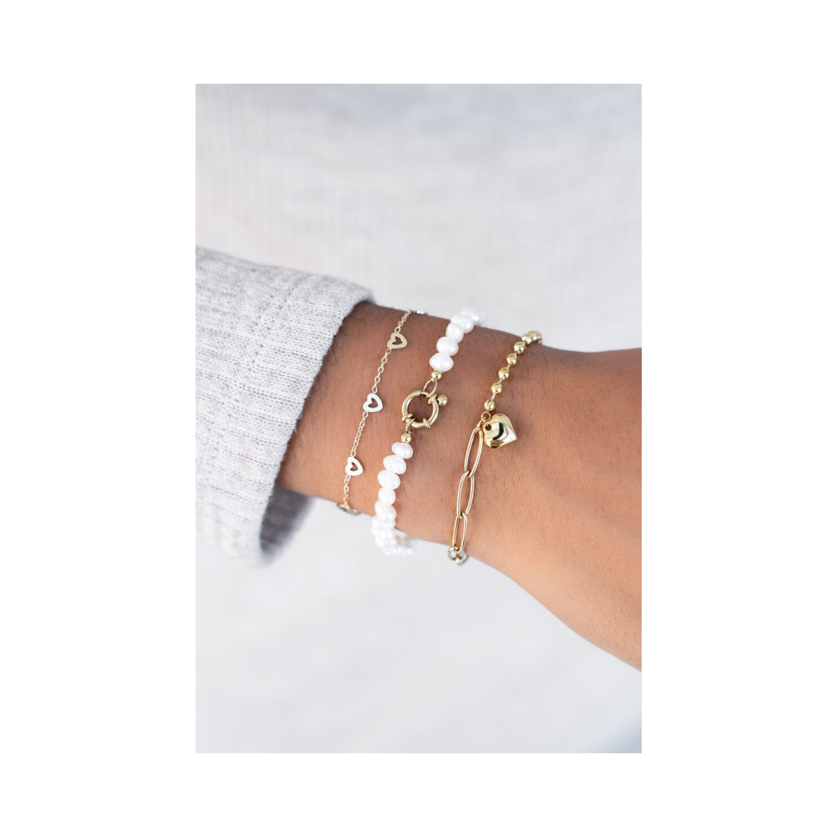 Bracelet chain heart - Gold