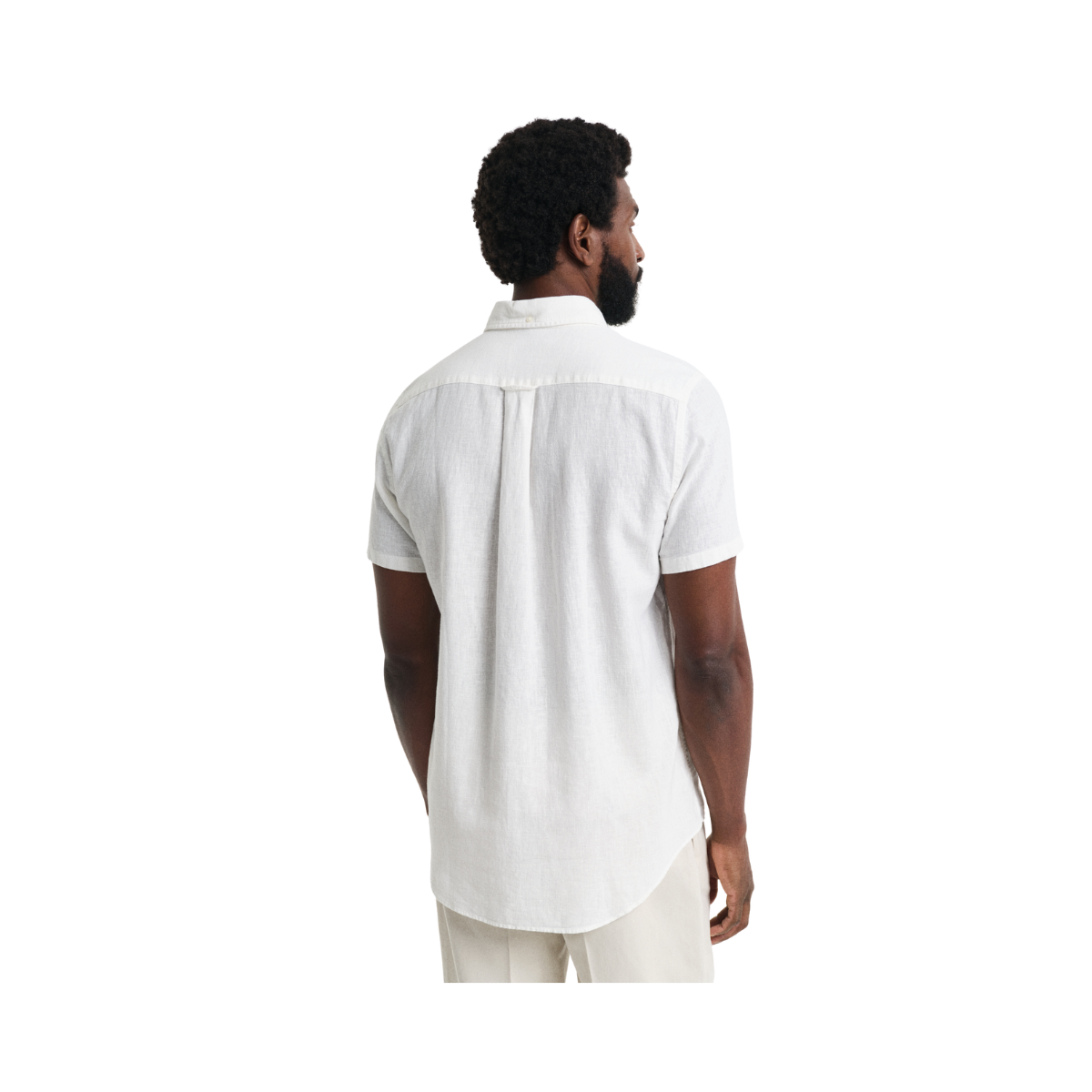 Reg Cotton Linen SS Shirt - White