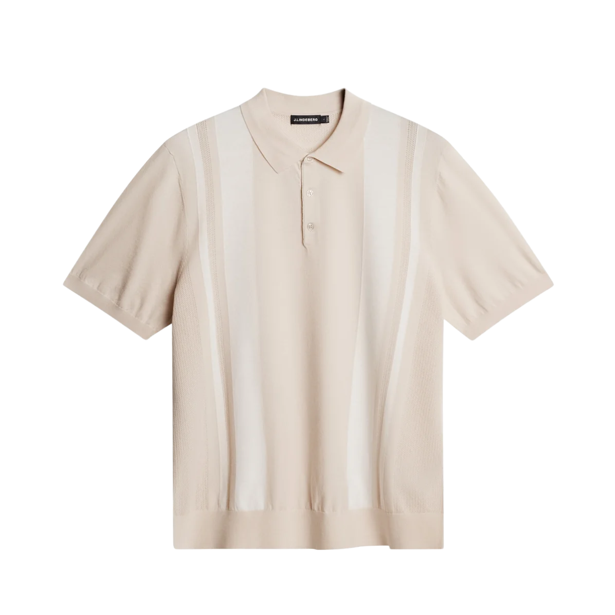 Reymond Stripe Knit Polo - Moonbeam