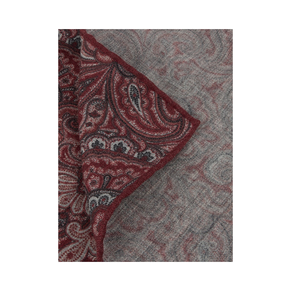 Pocket Square Wool - Dark Orange Pattern