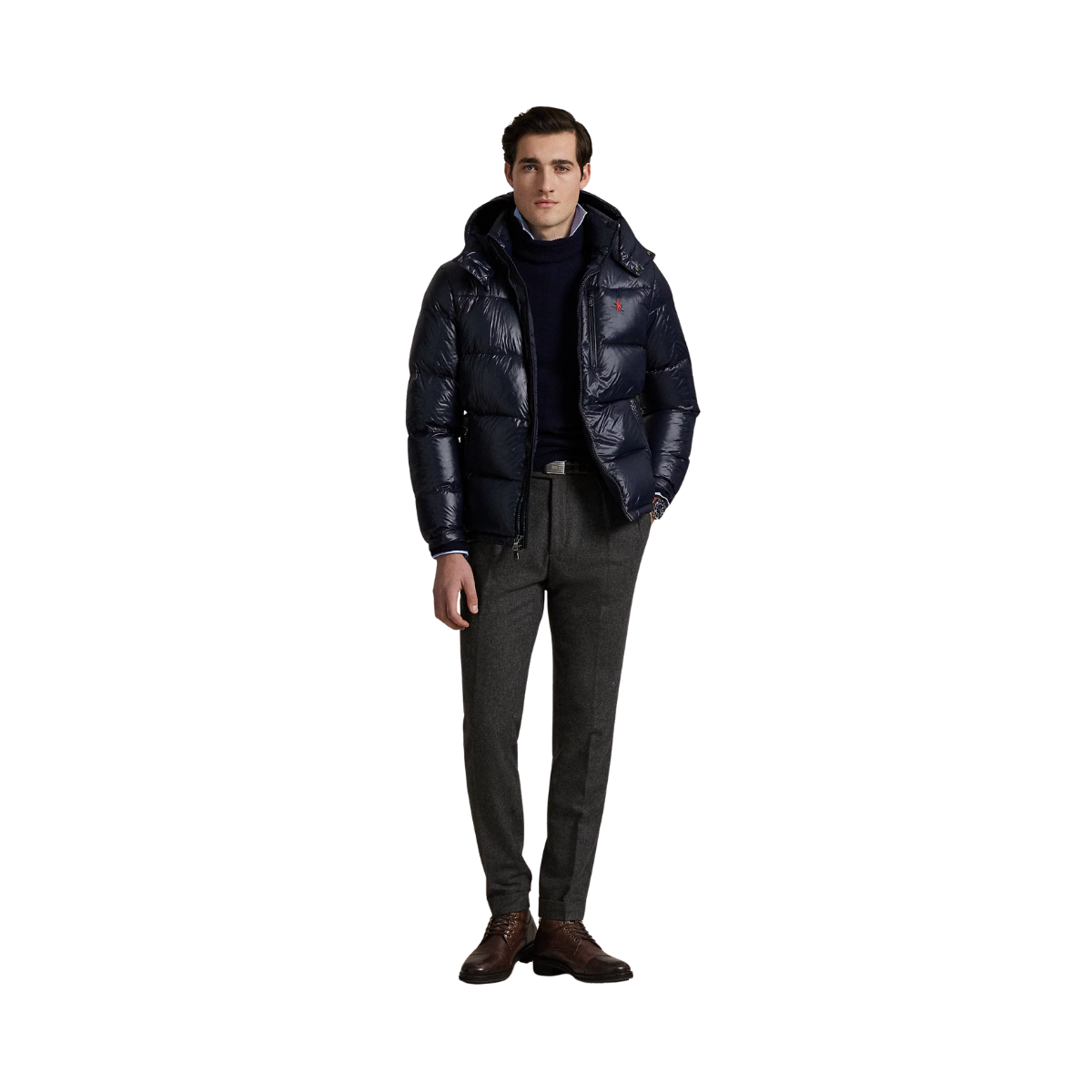 Insulated Bomber Jacket - Collection Navy Glossy