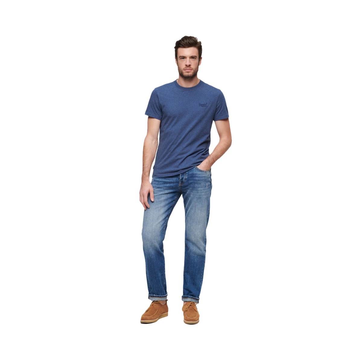 Essential Logo EMB Tee - 5ED Bright Blue Grit