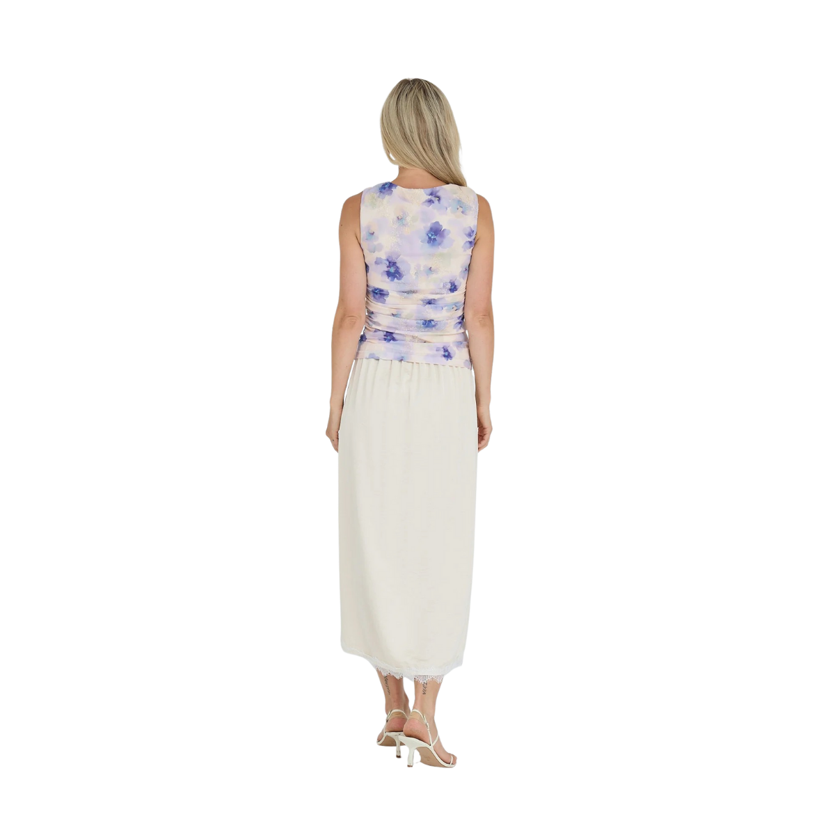 Claudine Top - Purple/Yellow